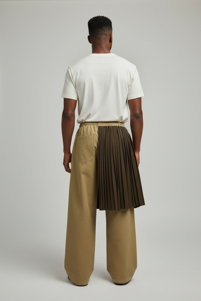PANTALONI textum KILTED