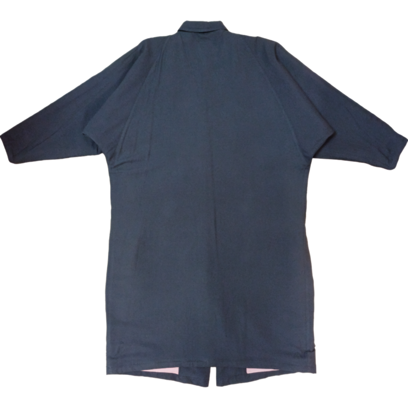 Double-face blue trench coat